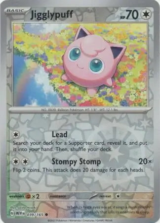151 Set Jigglypuff #39/165 reverse holo